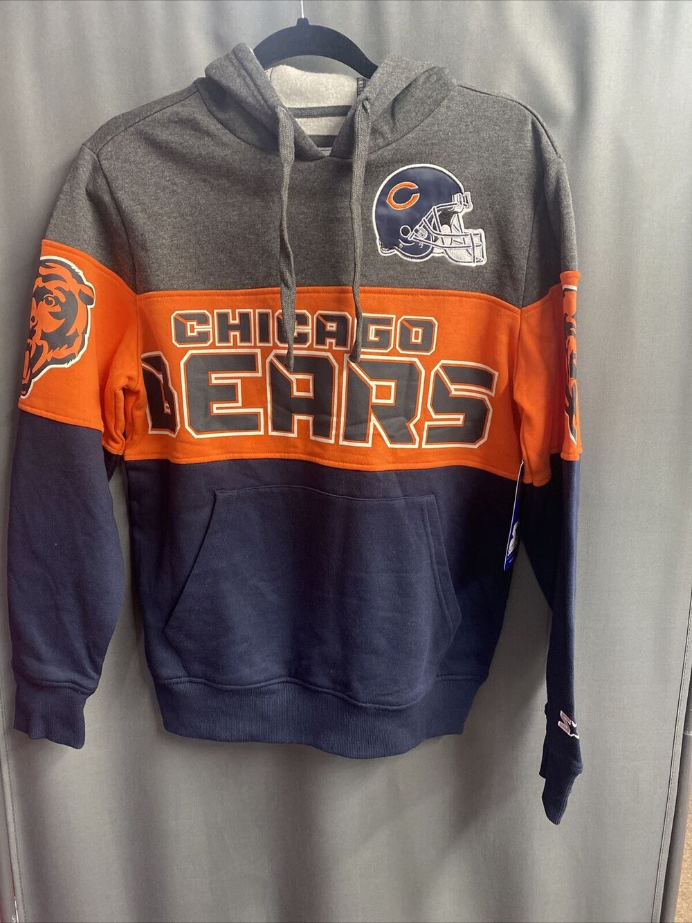 Starter Chicago Bears Pullover Hoodie Size S (b34.5)